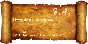 Horpácsi Andrea névjegykártya